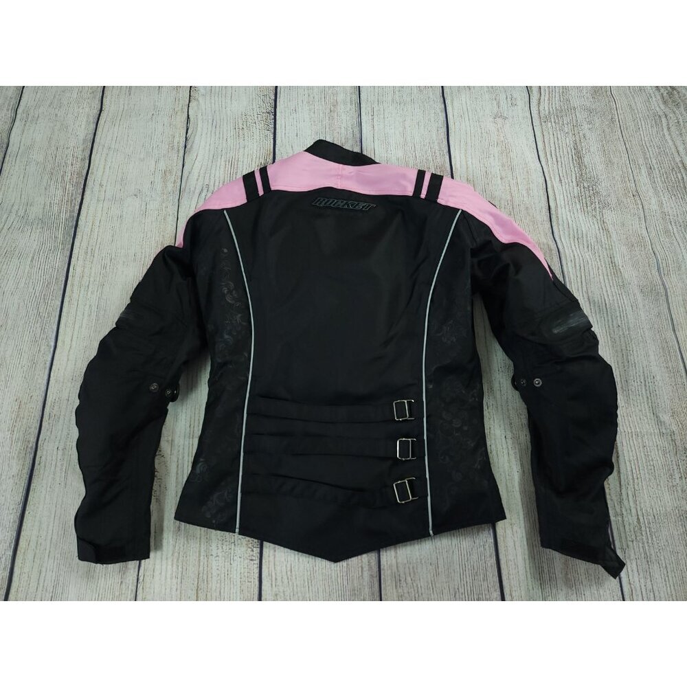 Joe Rocket Women’s Size Medium Armored Motorcycle Jacket Black Pink Atomic 4.0 - Picture 10 of 13